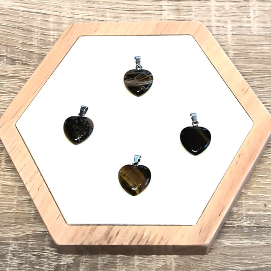 Pendentif Cœur OEIL DE TIGRE