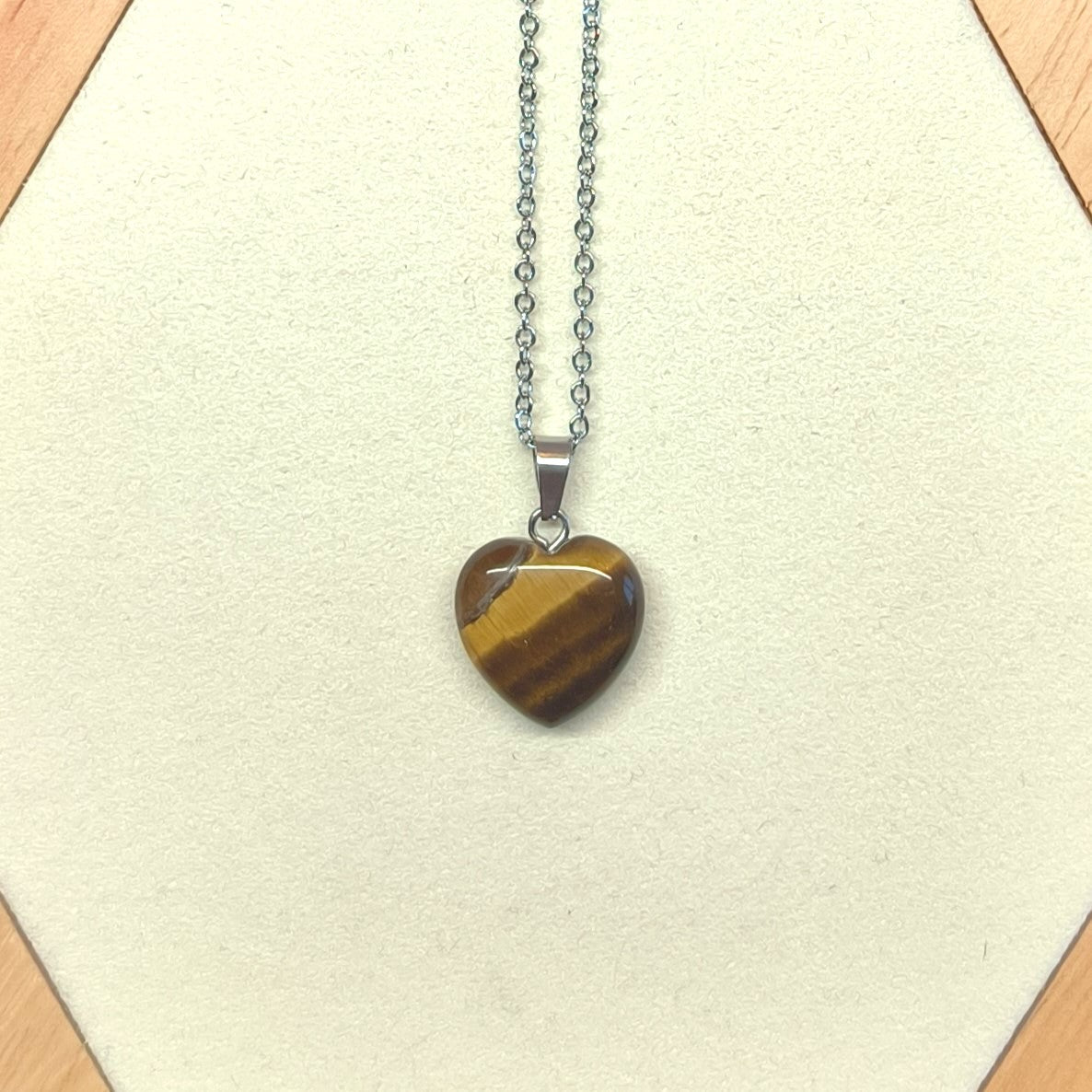 Pendentif Cœur OEIL DE TIGRE