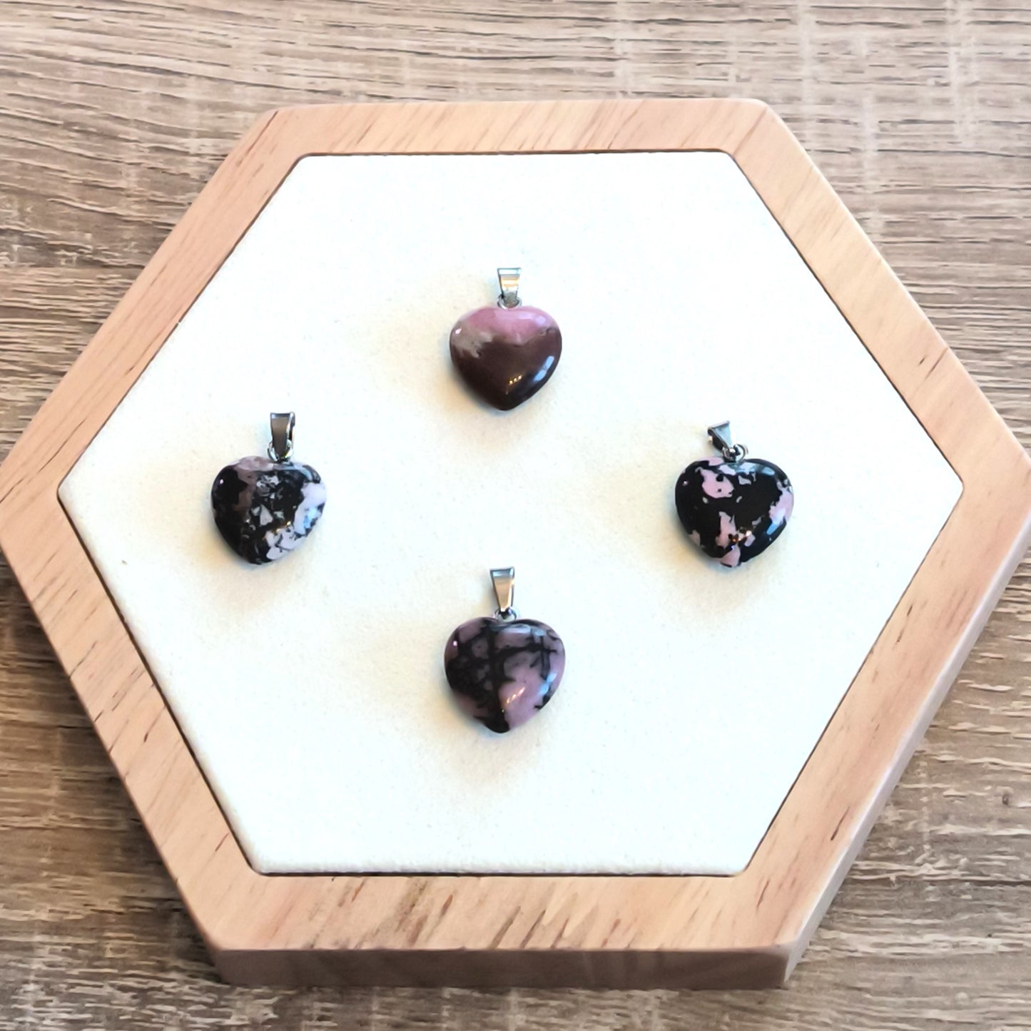 Pendentif Cœur RHODONITE