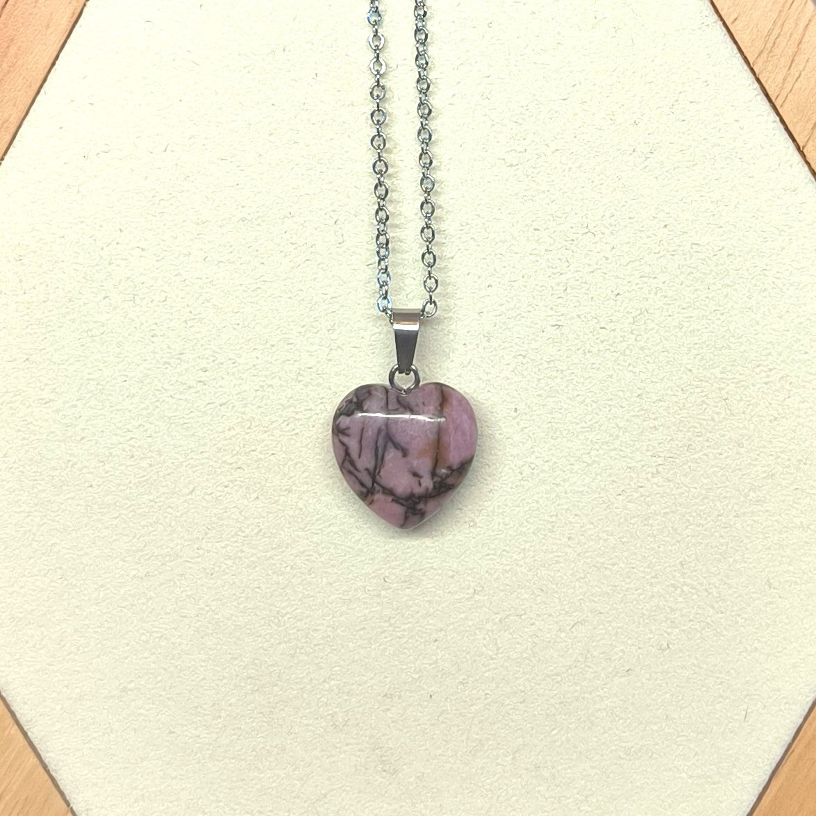 Pendentif Cœur RHODONITE