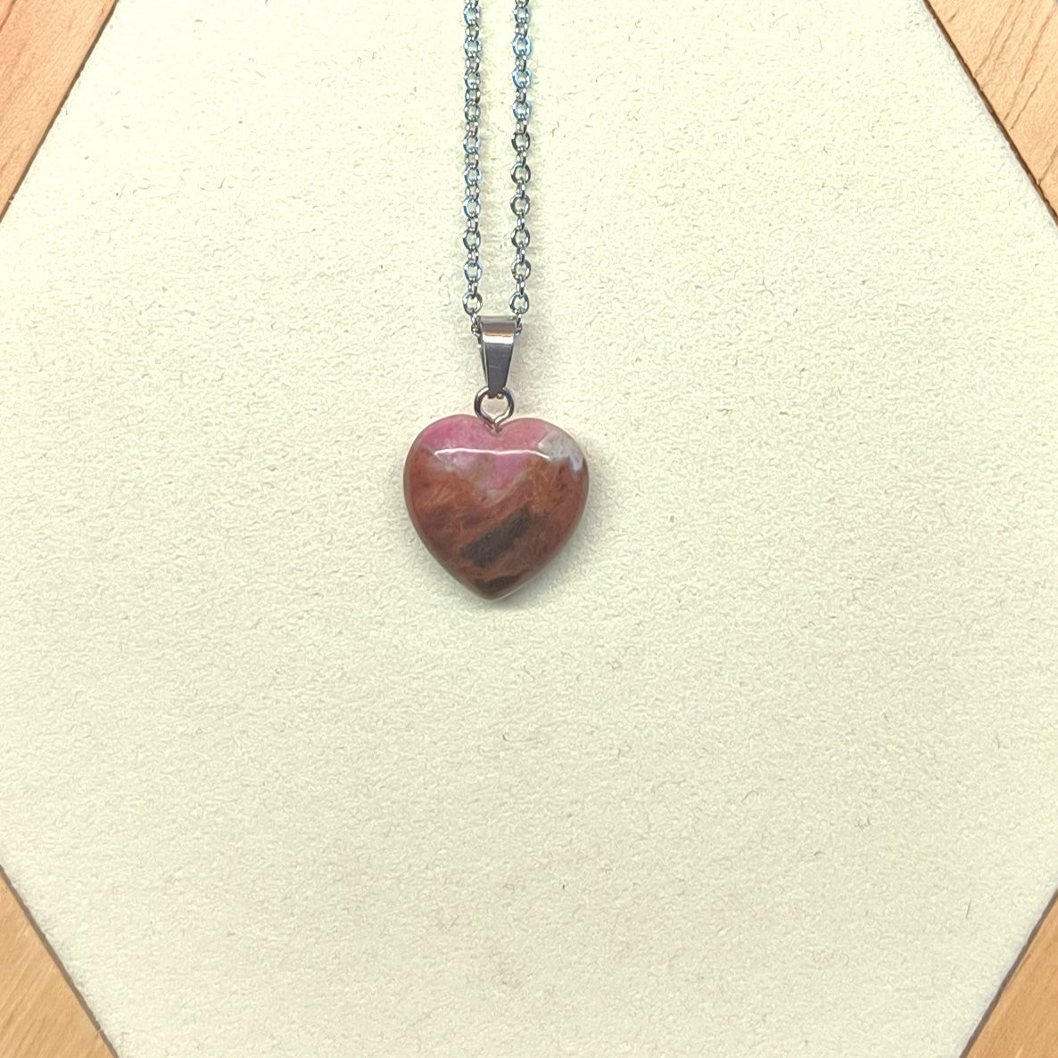 Pendentif Cœur RHODONITE