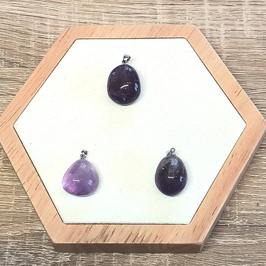 Pendentif pierre roulée AMETHYSTE