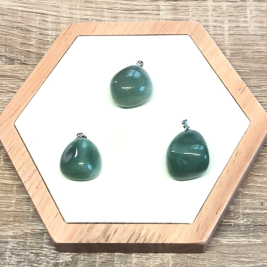 Pendentif pierre roulée AVENTURINE VERTE