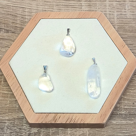 Pendentif Pierre roulée CRISTAL DE ROCHE