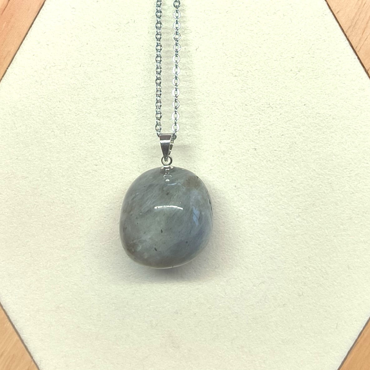 Pendentif pierre roulée LABRADORITE