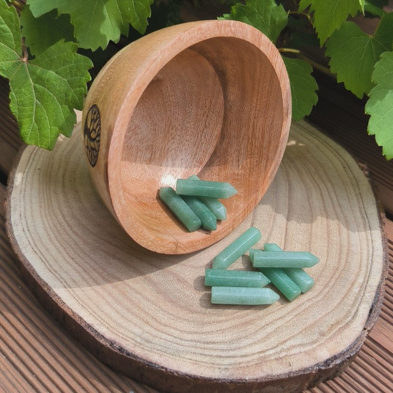 Pointe polie AVENTURINE 30mm