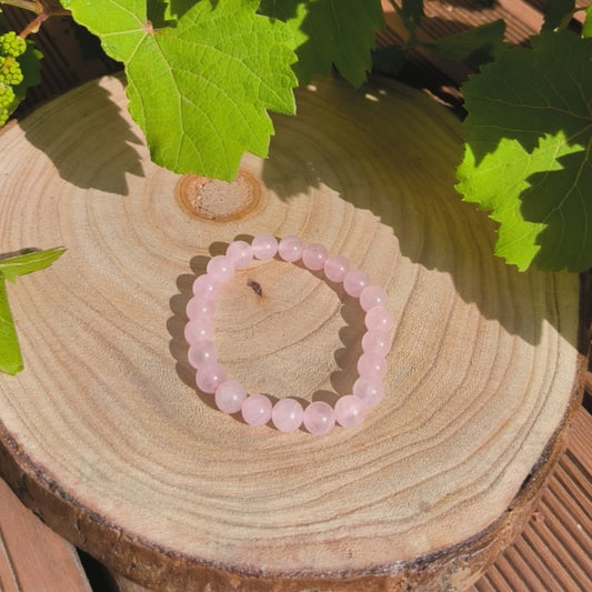 Bracelet Quartz Rose 8mm