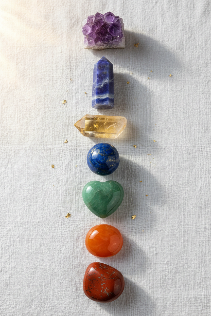 Une pierre pour chaque chakra dans ta routine