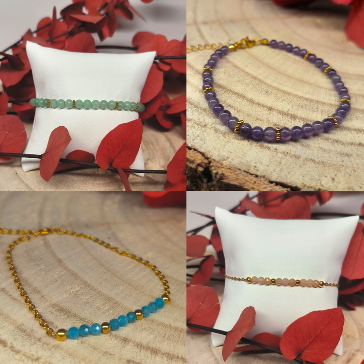 Bracelets pierre et acier inoxydable
