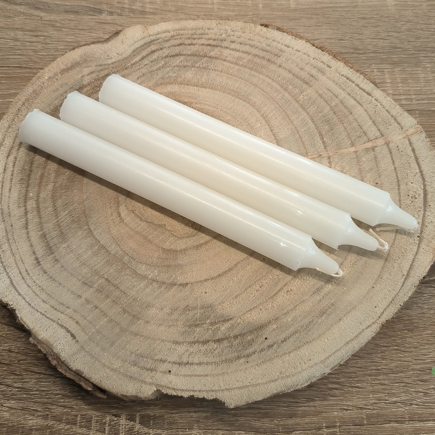 Bougie Teintée Masse 22cm - Blanc - Ether et sens