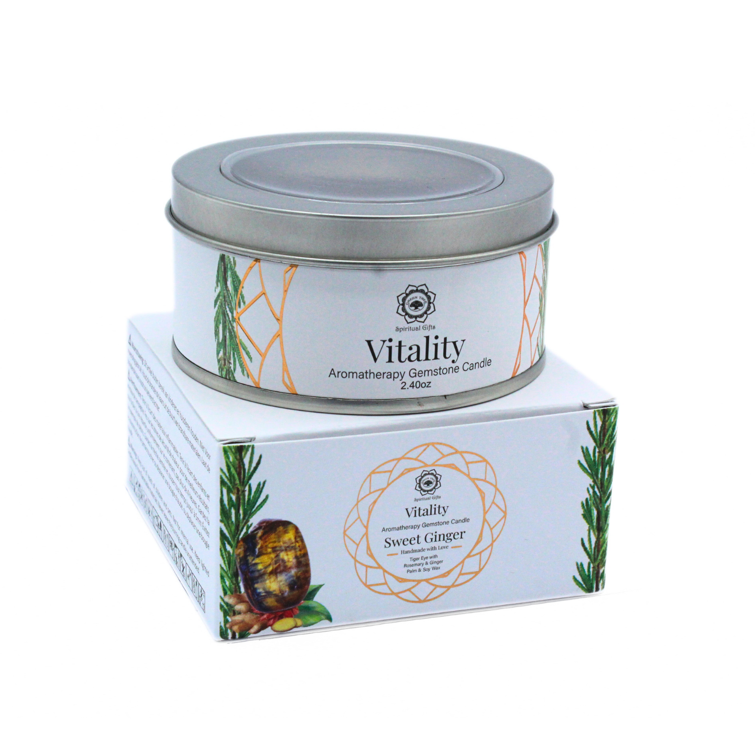 Bougie Green Tree "Vitalité" Gingembre doux 70 g - Ether et sens
