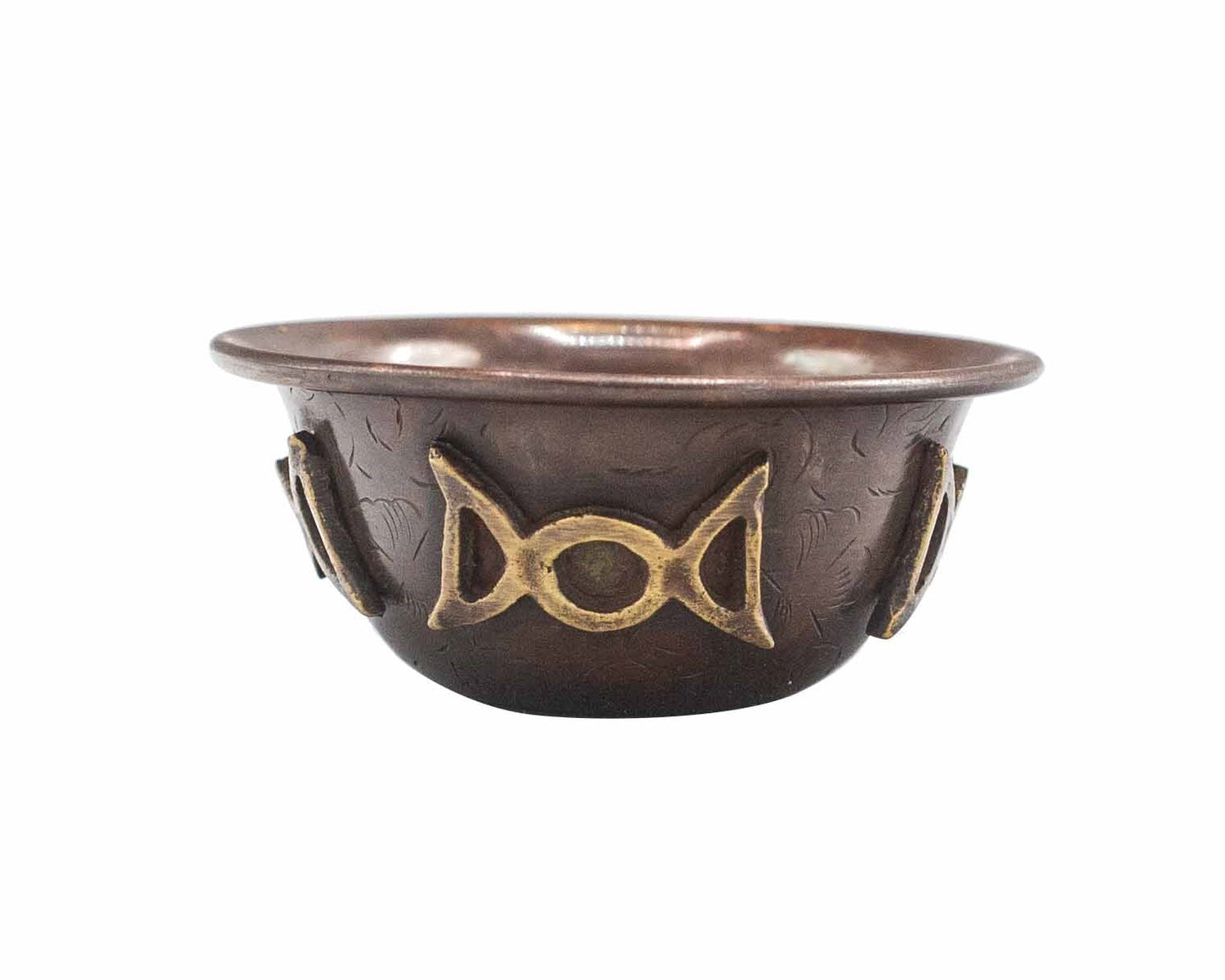 Bol Rituel Antique en Cuivre avec Triple Lune - Ether et sens