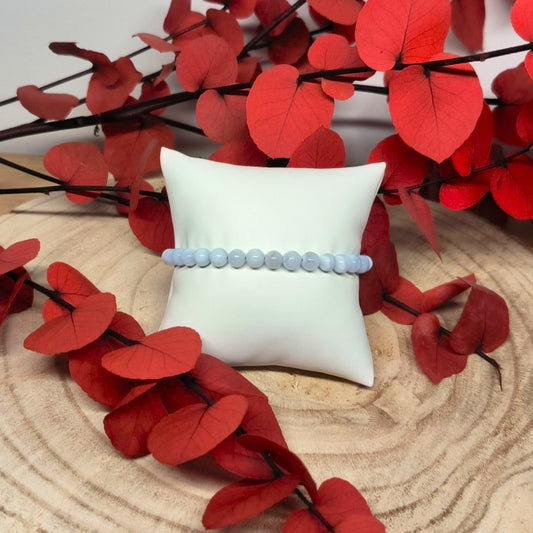 Bracelet CALCEDOINE BLEUE 6mm - Ether et sens