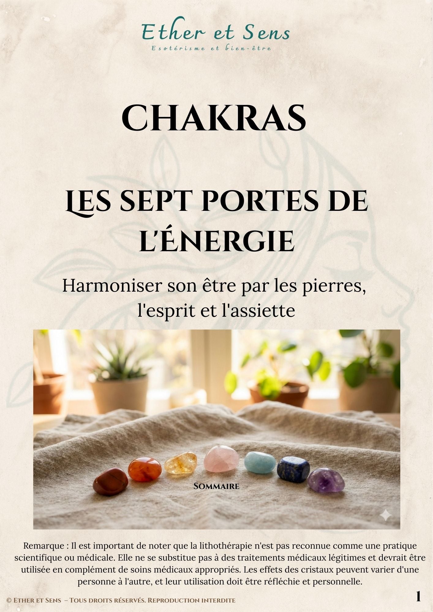 Ebook CHAKRAS : Les Sept Portes de l'Énergie - Ether et sens