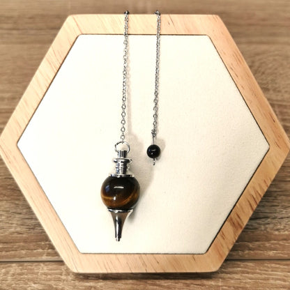Pendule sphère Oeil de Tigre 4cm - Ether et sens