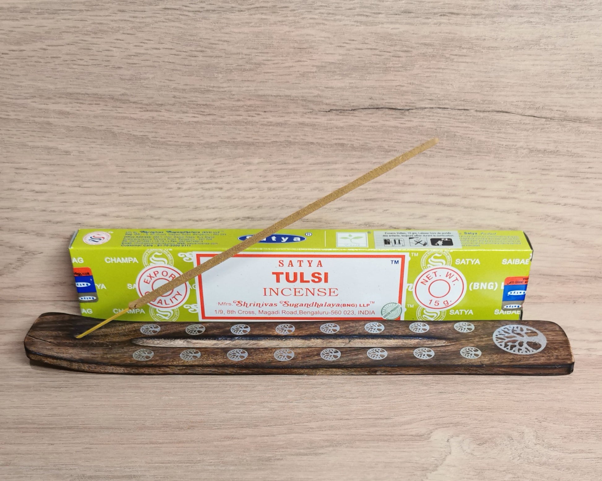 Encens SATYA 15g - Tulsi (basilic) - Ether et sens