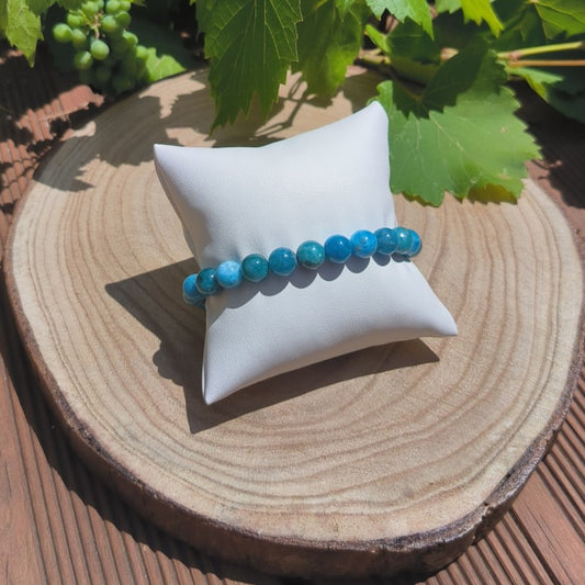 Bracelet Apatite bleue 8mm