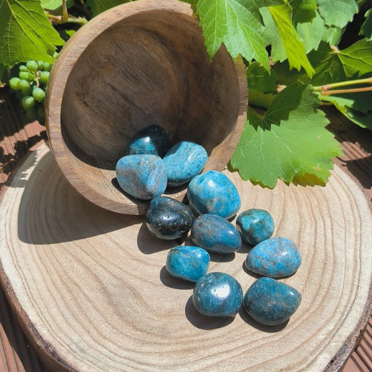 Pierre roulée APATITE BLEUE Qualité A