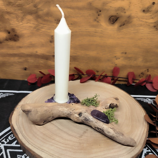 Lueur d’Améthyste - Décoration bougeoir