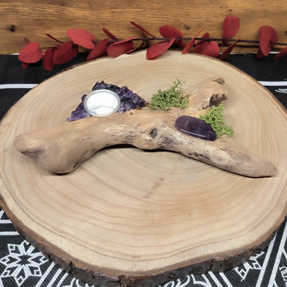 Lueur d’Améthyste - Décoration bougeoir