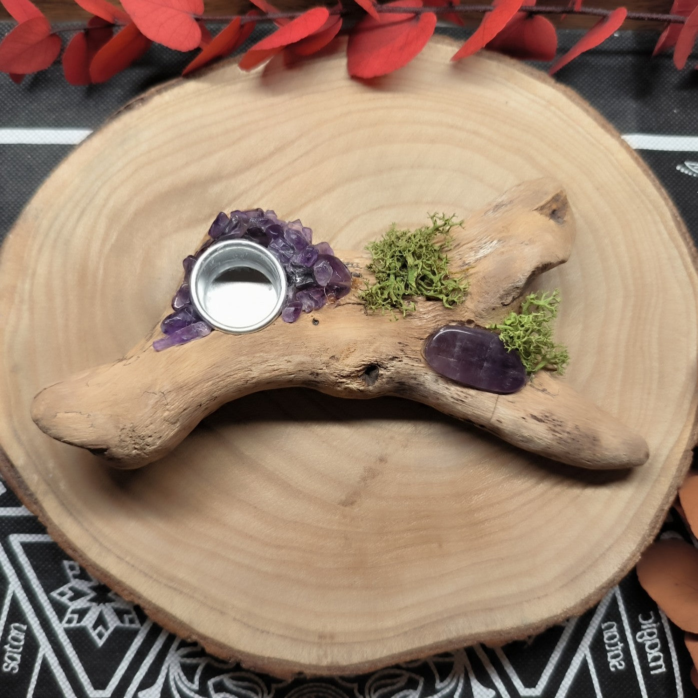 Lueur d’Améthyste - Décoration bougeoir