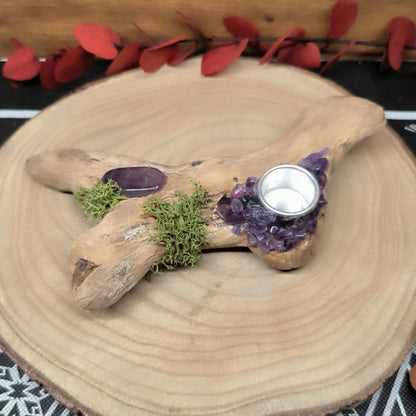 Lueur d’Améthyste - Décoration bougeoir