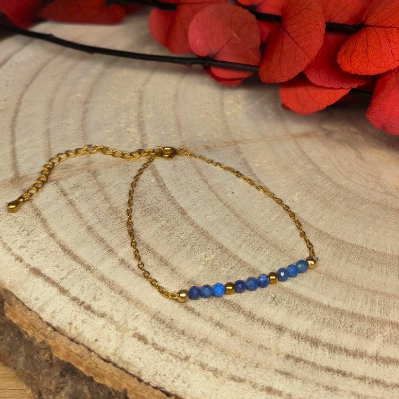 Bracelet doré DANA Lapis Lazuli - Ether et sens