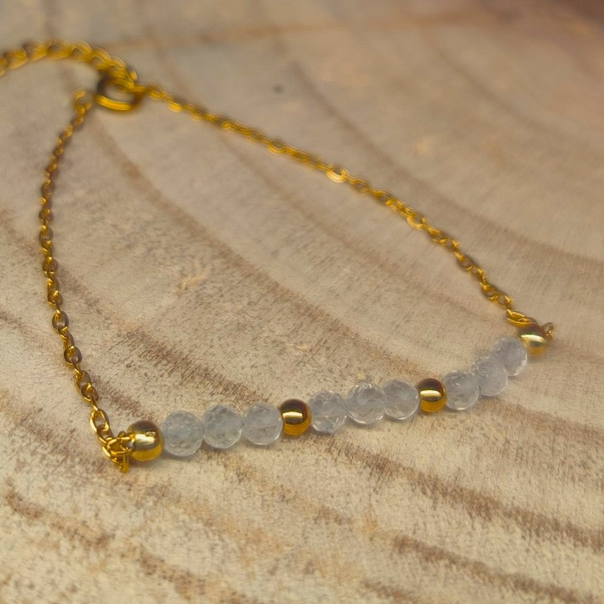Bracelet doré DANA Cristal de Roche - Ether et sens
