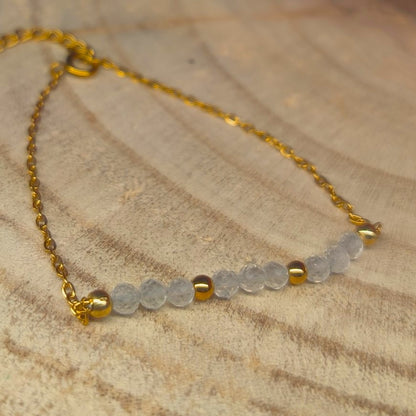 Bracelet doré DANA Cristal de Roche - Ether et sens