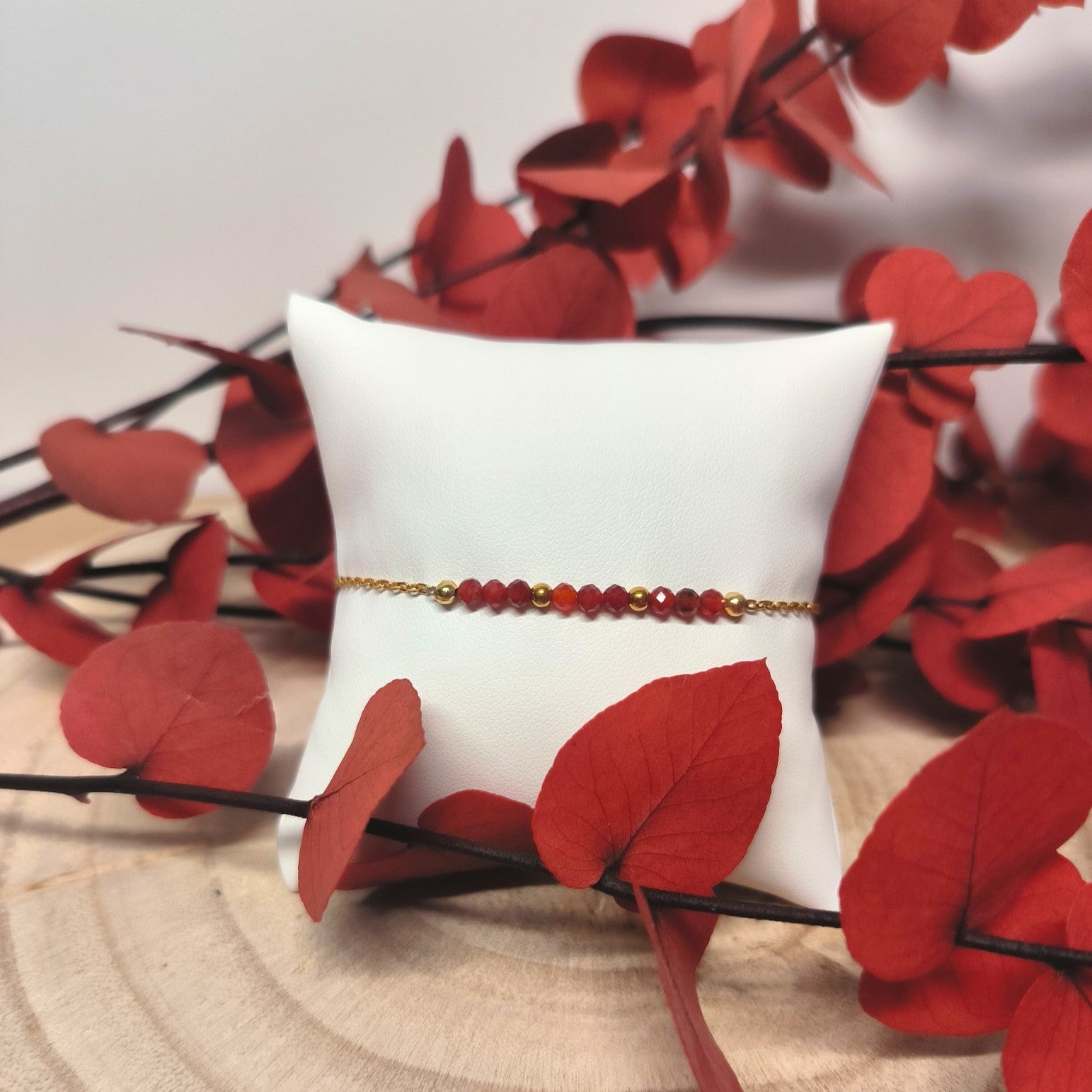 Bracelet doré DANA Cornaline - Ether et sens