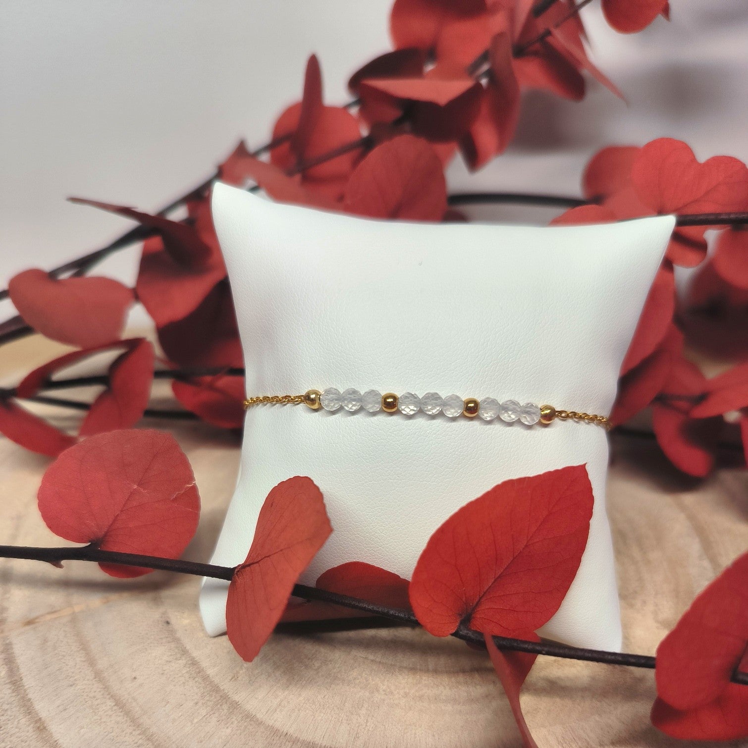 Bracelet doré DANA Cristal de Roche - Ether et sens