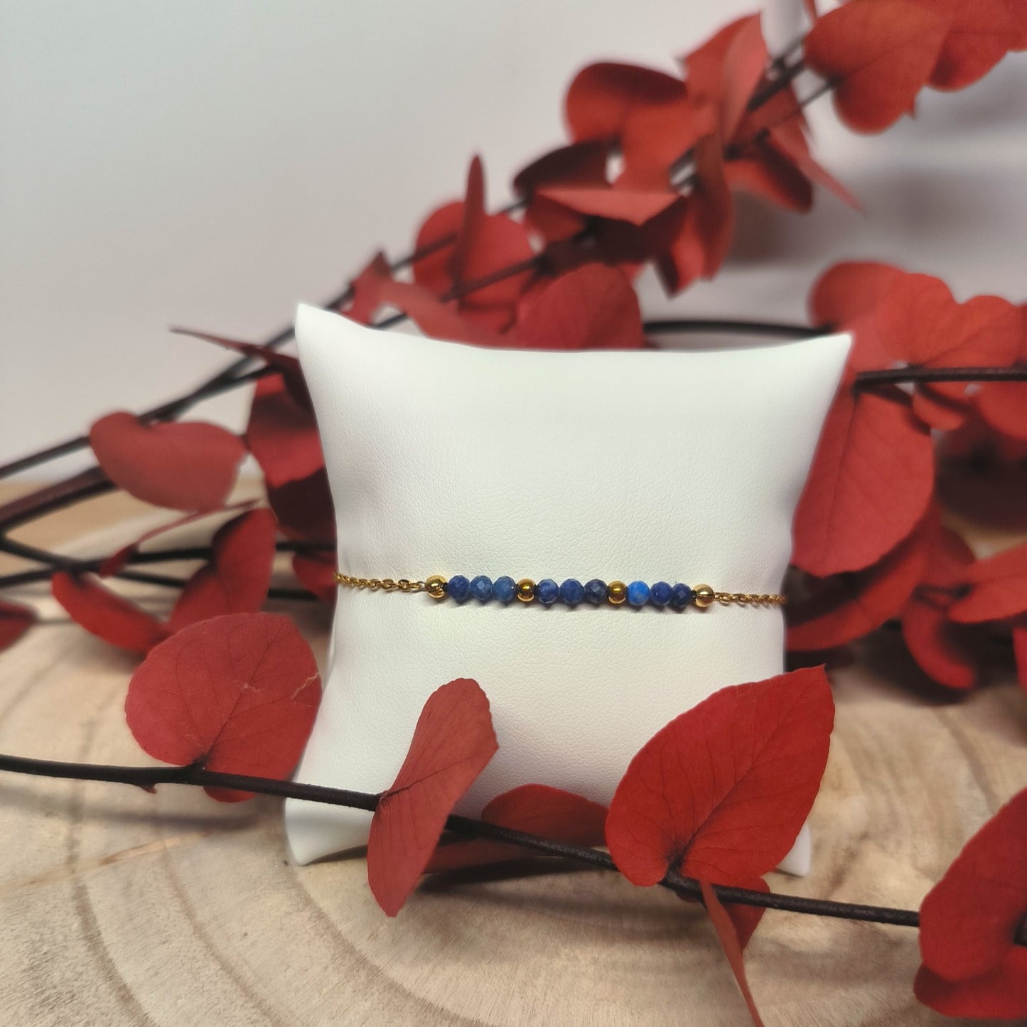 Bracelet doré DANA Lapis Lazuli - Ether et sens