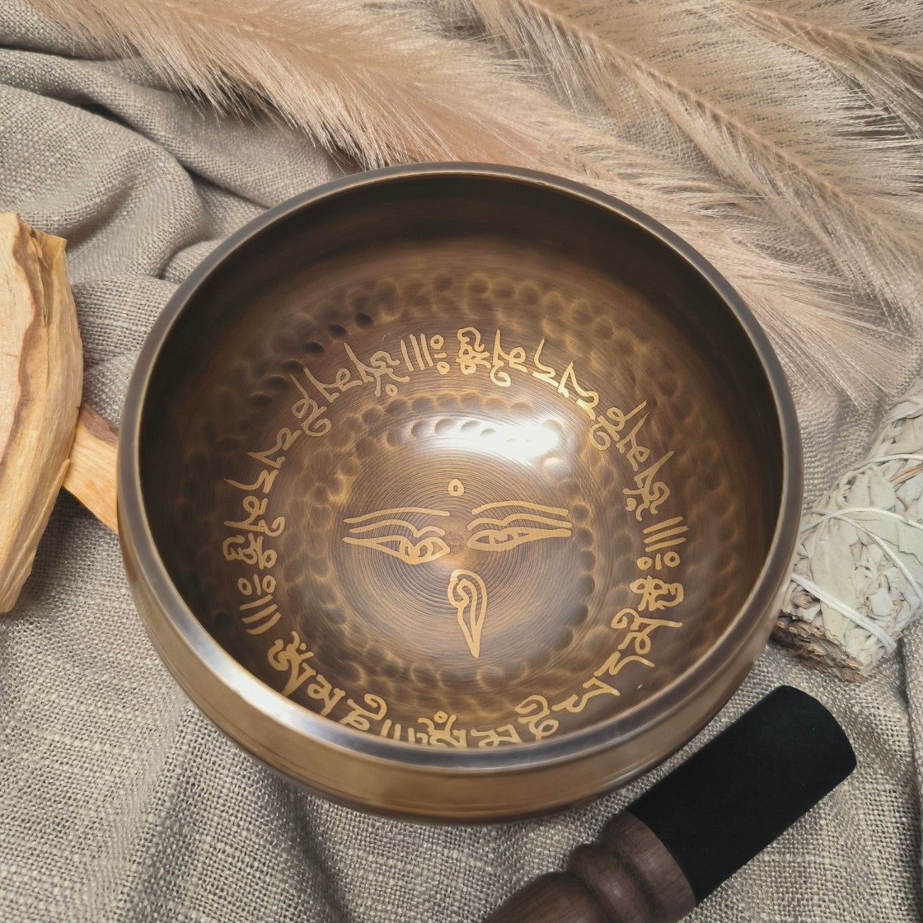Bol chantant "Yeux de Bouddha" 120mm - Ether et sens