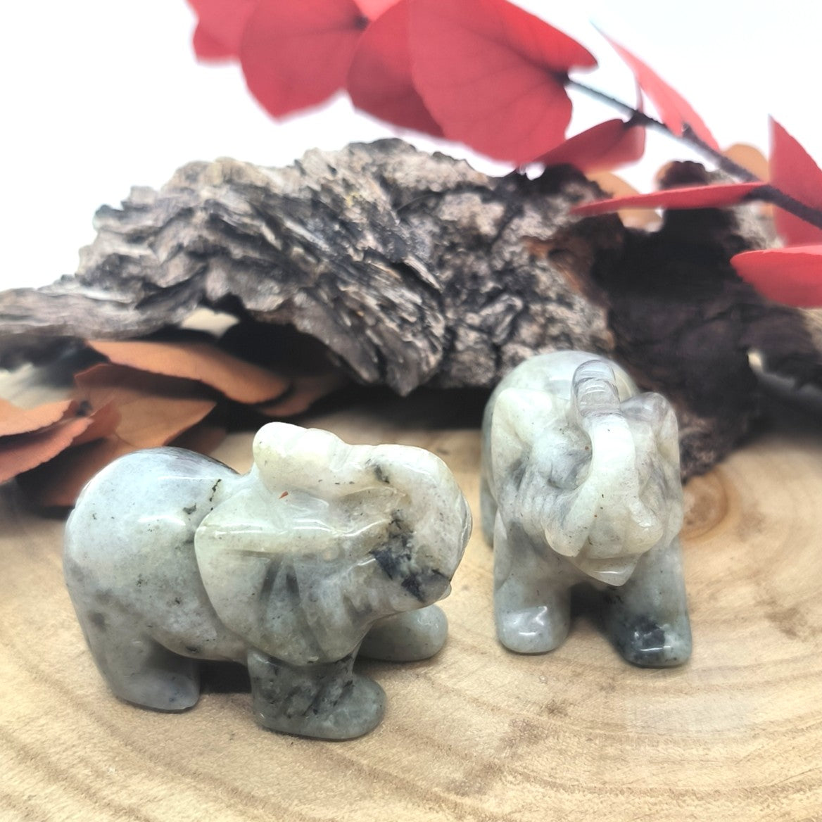 Éléphant en Labradorite - 50 mm