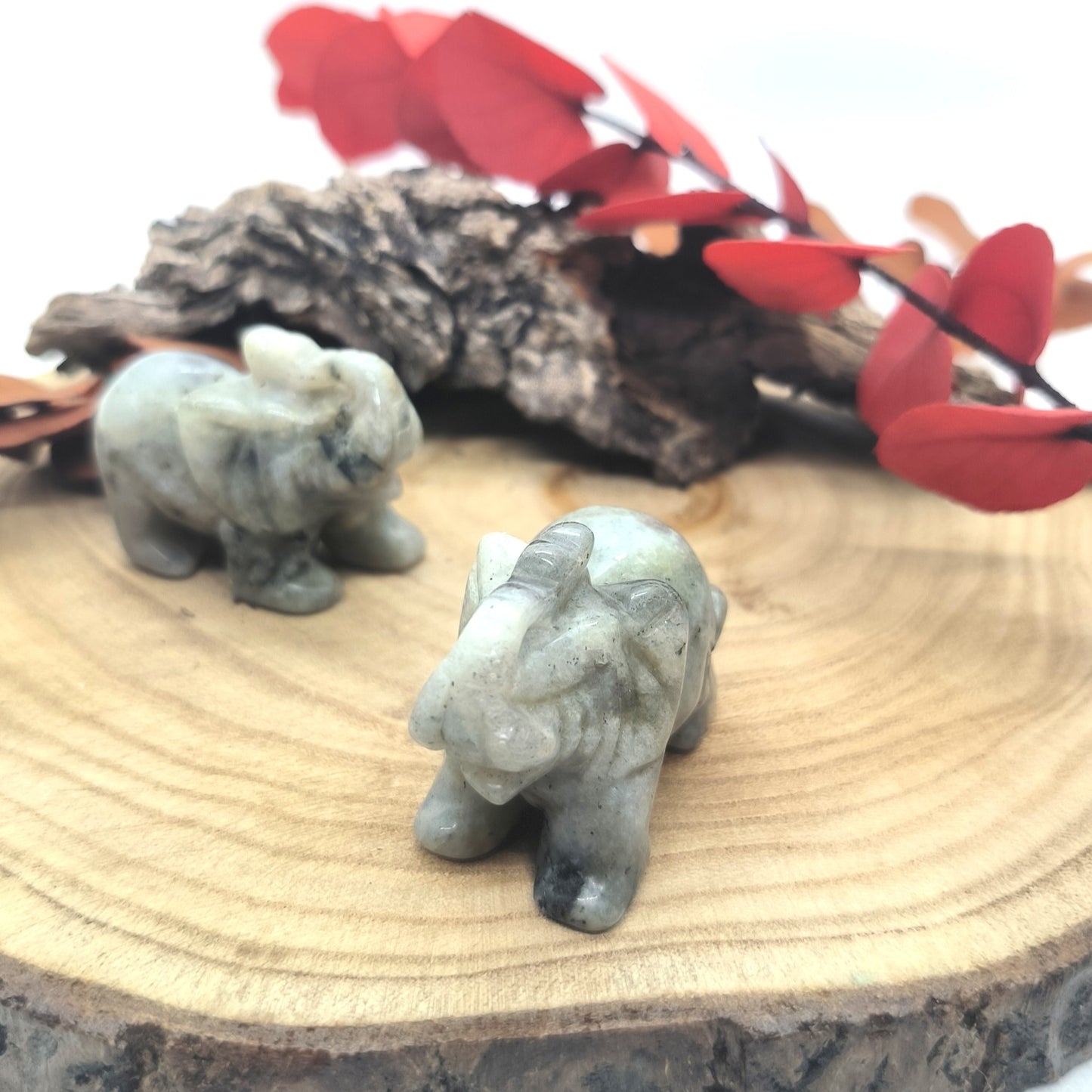 Éléphant en Labradorite - 50 mm