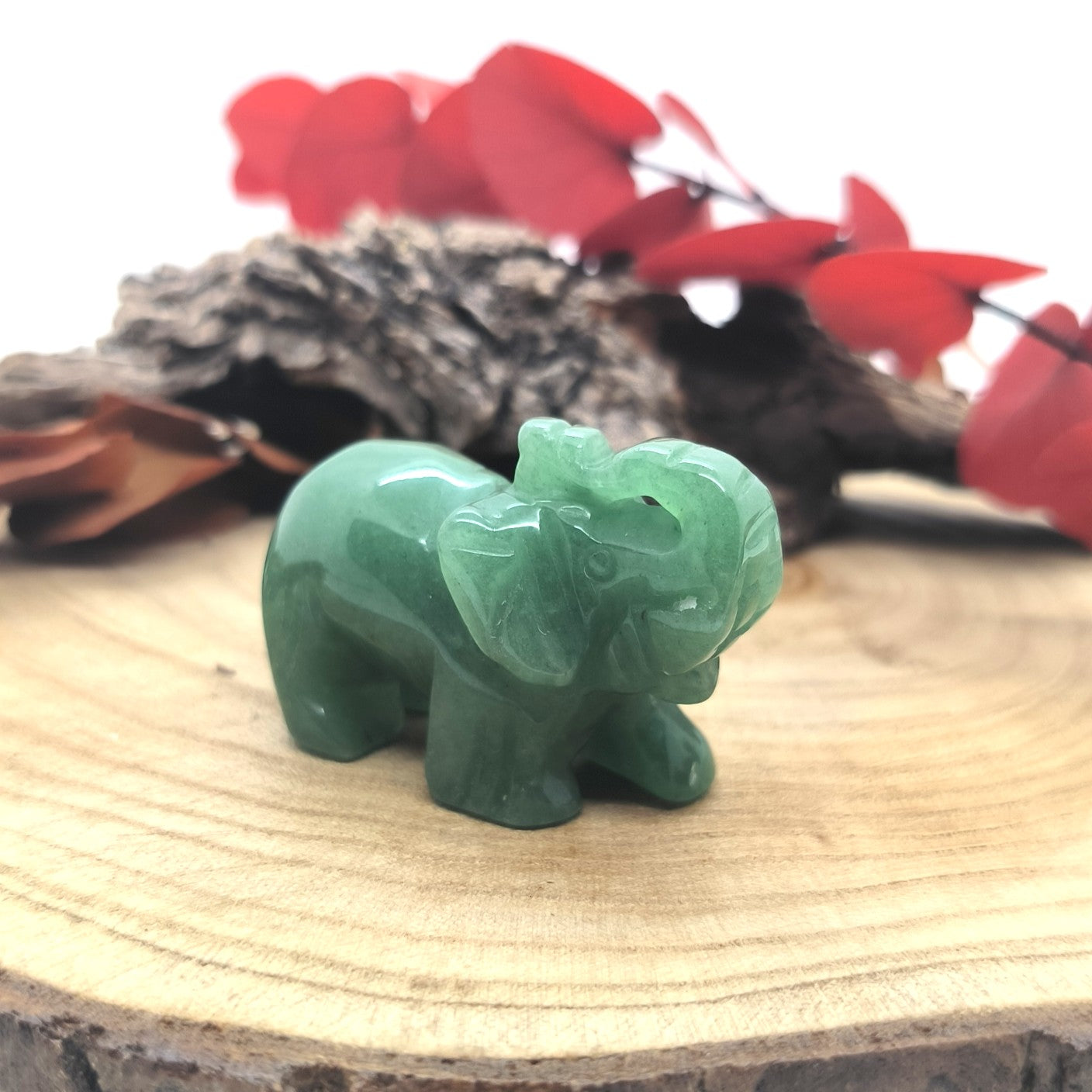 Éléphant en Aventurine - 50 mm