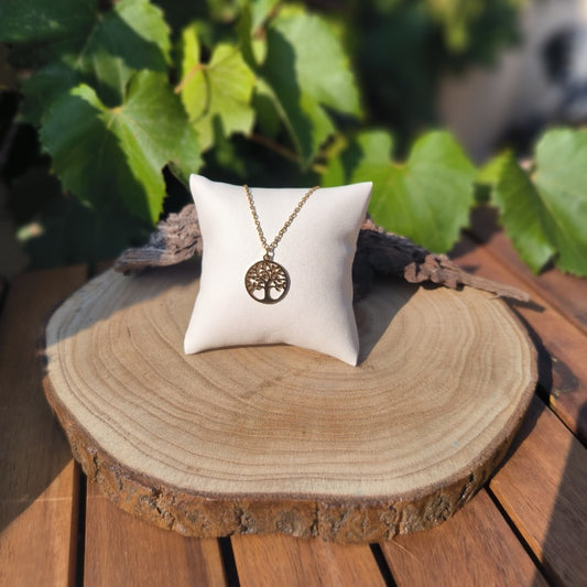 Pendentif arbre de vie en plaqué or - Ether et sens