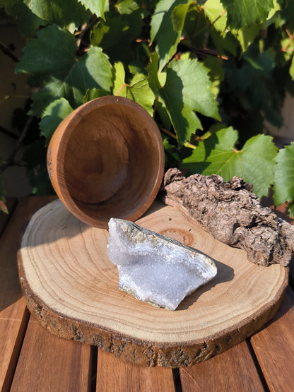 Calcédoine Bleue brute cristallisée - 172g - Pièce Unique