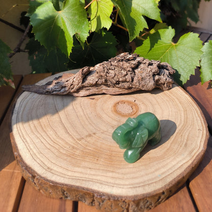Éléphant en Aventurine - 50 mm