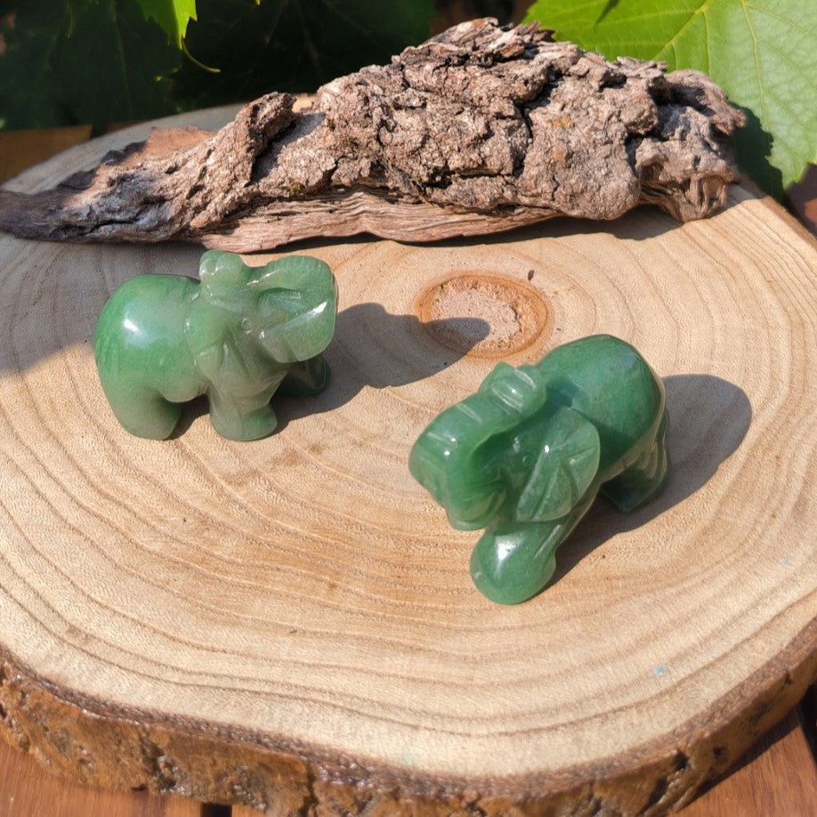 Éléphant en Aventurine - 50 mm