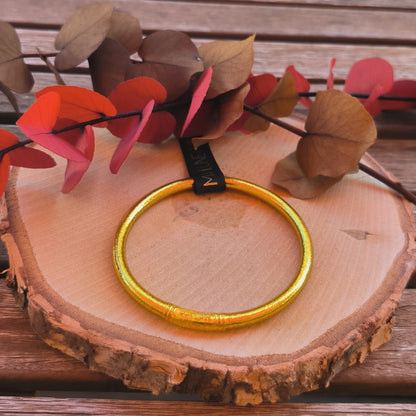 1 Véritable bracelet bouddhiste jonc - doré taille M - Ether et sens