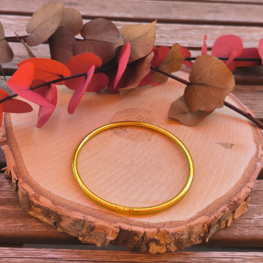 1 Bracelet Jonc bouddhiste traditionnel FIN doré - TAILLE M