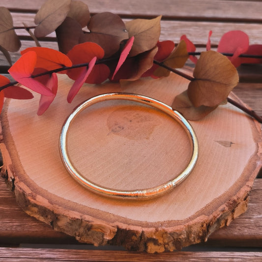 1 Véritable bracelet bouddhiste jonc - or rose taille L