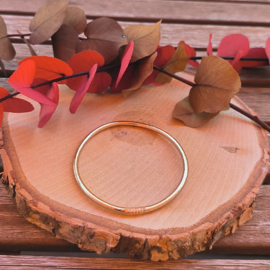 1 Bracelet Jonc bouddhiste traditionnel FIN or rose - TAILLE S