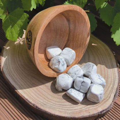 Pierre roulée HOWLITE BLANCHE Qualité A - Ether et sens