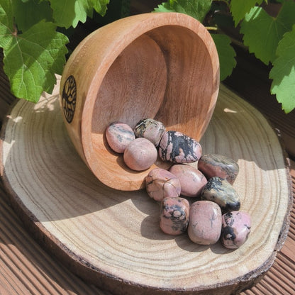 Pierre roulée RHODONITE Qualité 'AB' - Ether et sens