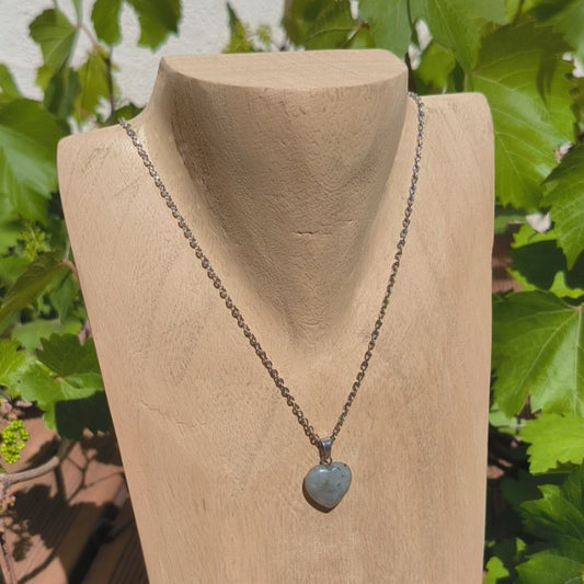 Pendentif Cœur LABRADORITE