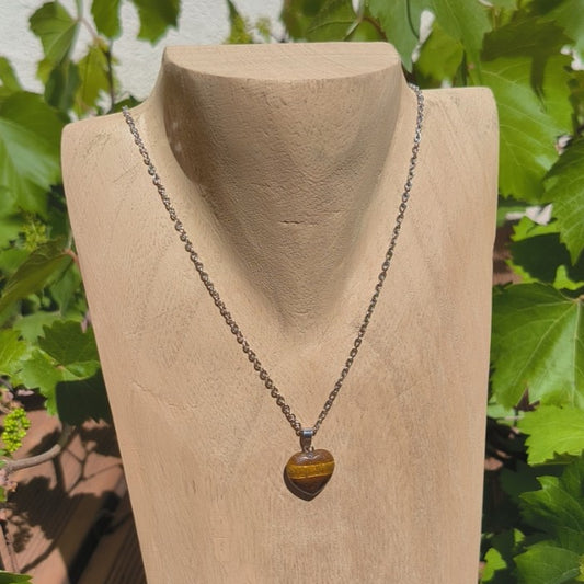 Pendentif Cœur OEIL DE TIGRE