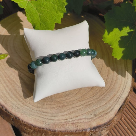 Bracelet Agate Mousse 8mm