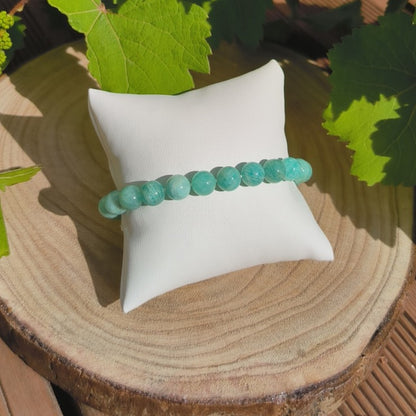 Bracelet Amazonite Qualité 'AA' 8mm
